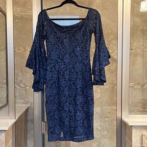 Off-Shoulder Bell Sleeve Dress Size 8